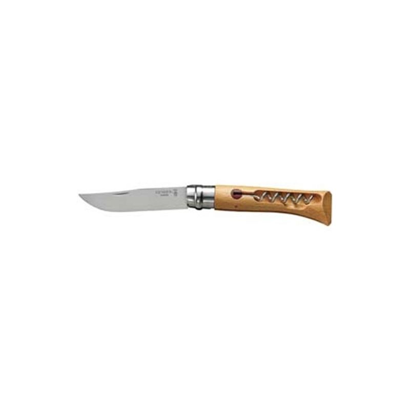 Opinel Virobloc knife stainless steel blade with corkscrew