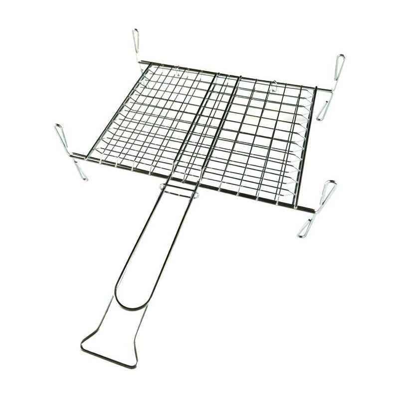 Griglia graticola per barbecue 27x37 doppia con piedini