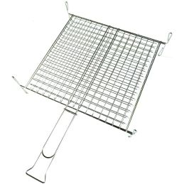 Griglia graticola per barbecue 40x45 doppia con piedini