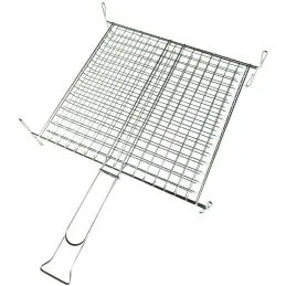Griglia graticola per barbecue 40x45 doppia con piedini