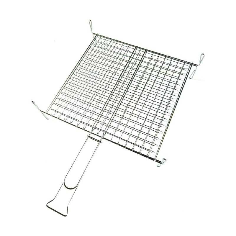 Griglia graticola per barbecue 40x45 doppia con piedini