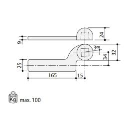 [Spare part] AC1 arm for MAB floor door closer