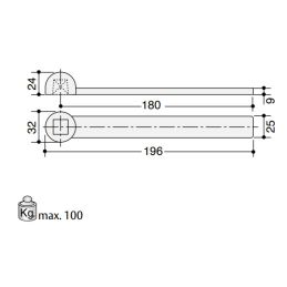 [Spare part] AC2 arm for MAB floor door closer