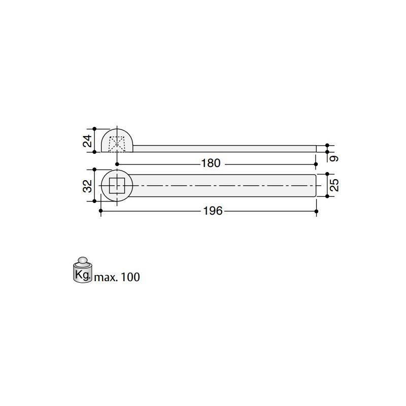 [Spare part] AC2 arm for MAB floor door closer