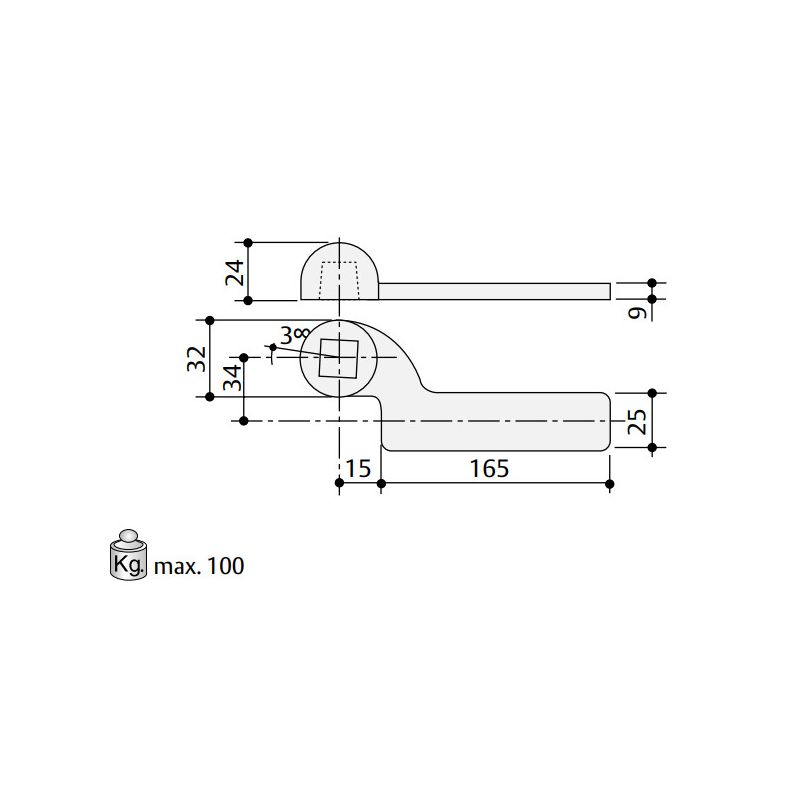 [Spare part] AC3 arm for MAB floor door closer