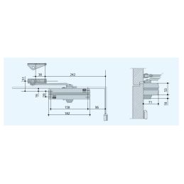 MAB 564 series door closer with variable force