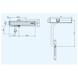 Chiudicancello ASSA ABLOY MAB serie DC680G forza regolabile