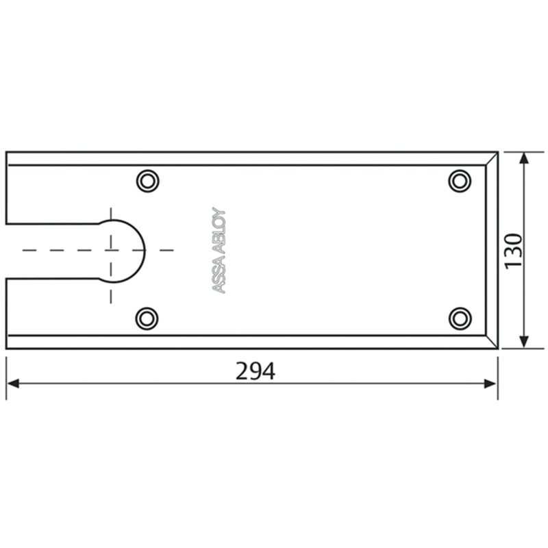 [Ricambio] Piastra per chiudiporta a pavimento ASSA ABLOY AC534