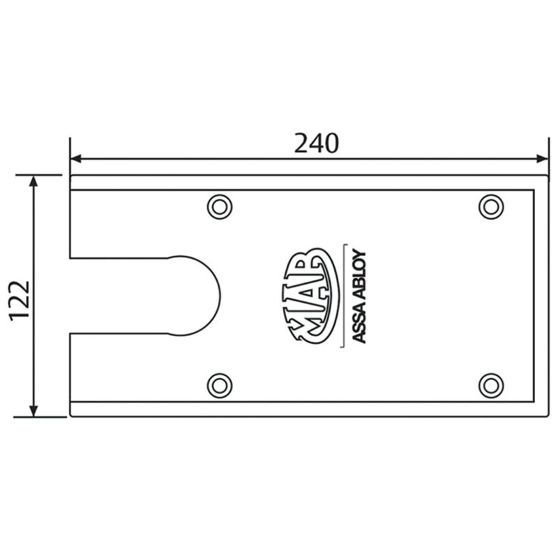 [Ricambio] Piastra per chiudiporta a pavimento ASSA ABLOY AC530