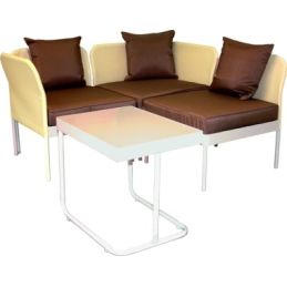 Pearl Set of garden modular sofa + coffee table