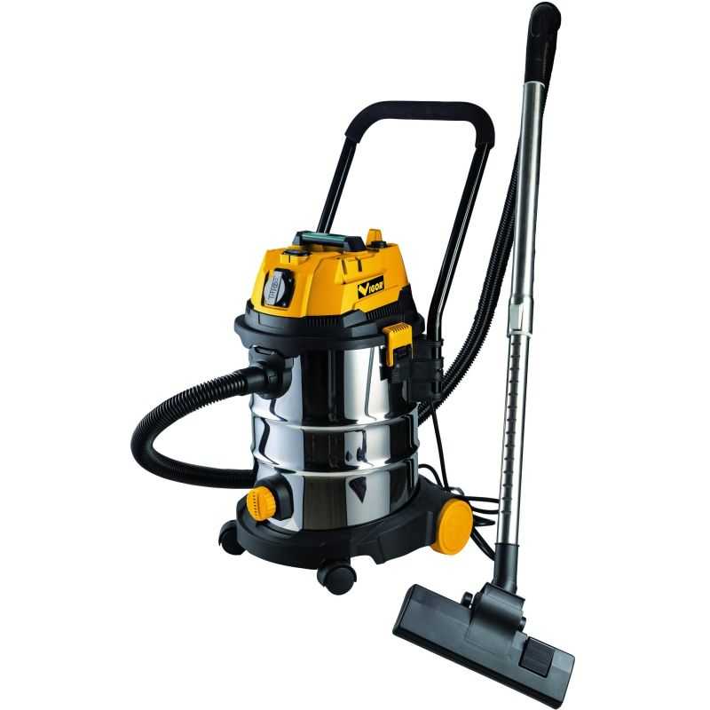 Vigor VBA-25L Inox Canister Vacuum Cleaner with socket