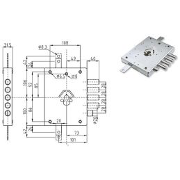 Dierre NE42 7 Atra lock European cylinder for Heavy armored