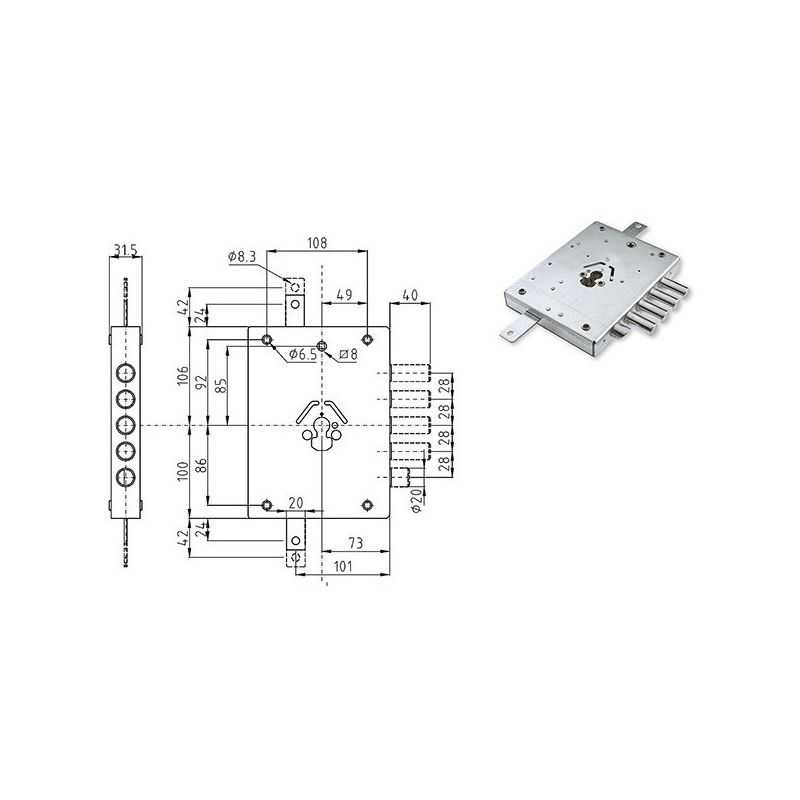 Dierre NE42 7 Atra lock European cylinder for Heavy armored