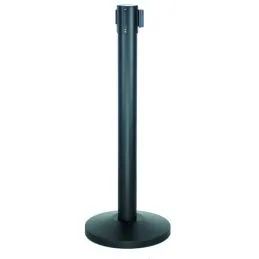 Red tape barrier with BLACK pole to delimit 3 meters.