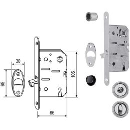 KIT Serratura per porte scorrevoli AGB 3934 SCIVOLA con maniglie