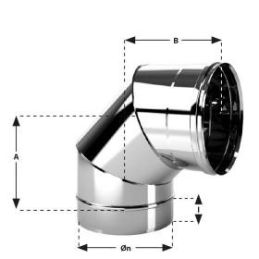 90 ° bend VC9 Ventil INOX AISI304 ventilation duct