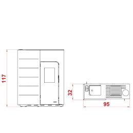 Stufa a pellet Palazzetti Ecofire Ginger 9Kw