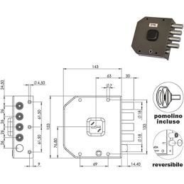 MOIA A412 security lock (Antonioli / Auno Formula 112 Lateral)