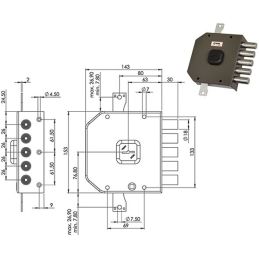 MOIA A413 security lock (Antonioli / Auno Formula 300 Triplice)