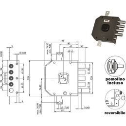 Serratura di sicurezza MOIA A414 (Antonioli/Auno Formula 312