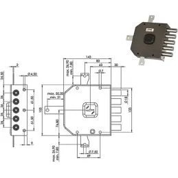 MOIA A415 security lock (Antonioli / Auno Formula 500 Quintuple)