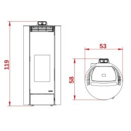 Stufa a pellet Palazzetti Ecofire Melita 8