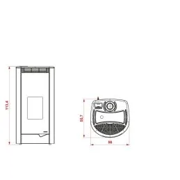Stufa a pellet Palazzetti Ecofire Marianne 9