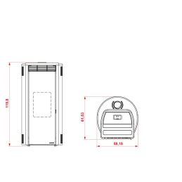 Stufa a pellet Palazzetti Ecofire Isabel 9 US