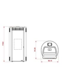 Stufa a pellet Palazzetti Ecofire Isabel 12 US Pro 2