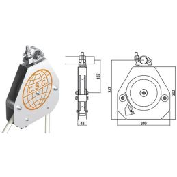 Safety pulley for scaffolding Kg. 50 CE