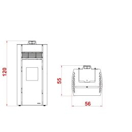 Palazzetti Bianca Lux pellet stove 12kw