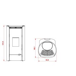 Palazzetti Ecofire Jackie Idro S20 air / water pellet stove