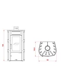 Stufa a legna Palazzetti Elisa 11Kw