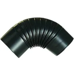 90 ° elbow pipe for stoves in matt black enamelled steel