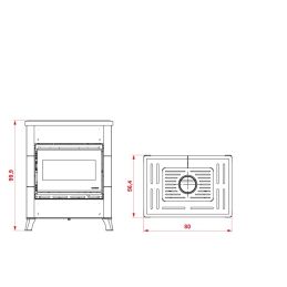 Wood stove Palazzetti Elsa New 9 Kw ductable 5 stars