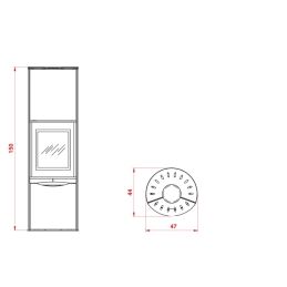 Palazzetti Erica wood stove with 8 Kw heat accumulator