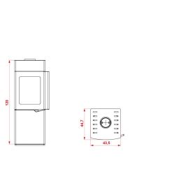 Stufa a legna Palazzetti Eva S 8 Kw