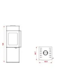 Stufa a legna Palazzetti Eva S 8 Kw
