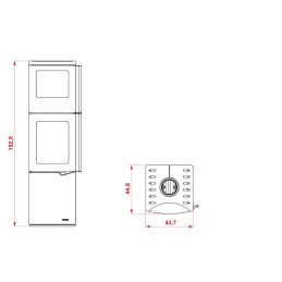 Stufa a legna Palazzetti Eva S con forno 8 Kw