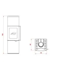Stufa a legna Palazzetti Eva S 8 Kw con accumulo