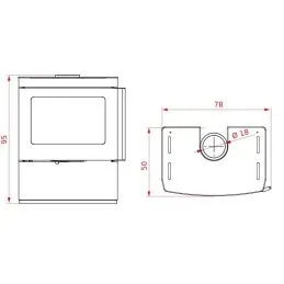 Stufa a legna Palazzetti Nicole Twister Flue 9Kw