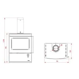 Wood stove Palazzetti Nicole GHISA 9Kw