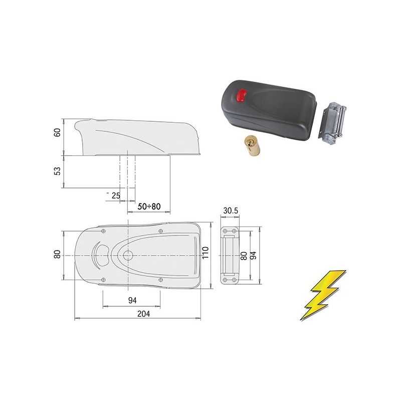 Electro-locking apply Cisa 1A611.00.0 'ElettriKa'