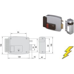 Elettroserratura applicare Cisa 11611 per porte / portoni