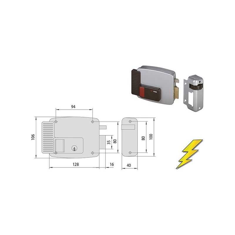 Elettroserratura applicare Cisa 11611 per porte / portoni