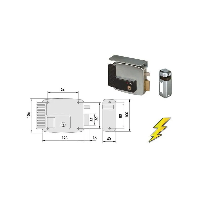 Electro-locking apply Cisa 11721 for gates Electro-locking apply Cisa 11721 for gates