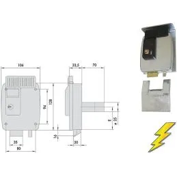 Electro-lock applied Cisa 11823 for automatic gates