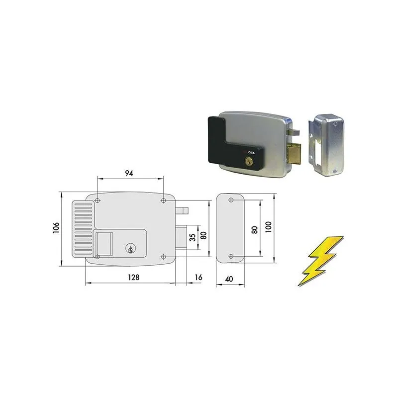 Electro-lock applied Cisa 11921 for gates 'to pull' Electro-lock applied Cisa 11921 for gates 'to pull'