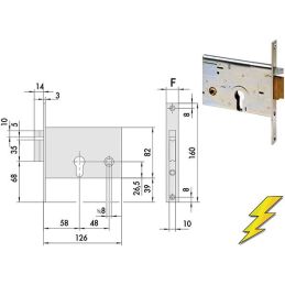 Cisa electric lock 14010 threaded for band h 82