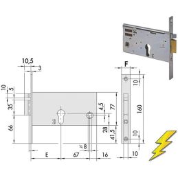 Cisa 14350 electric lock to insert for band h 77